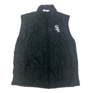 Chicago White Sox Vest Black Quilted Puffer Gorpcore Size XL